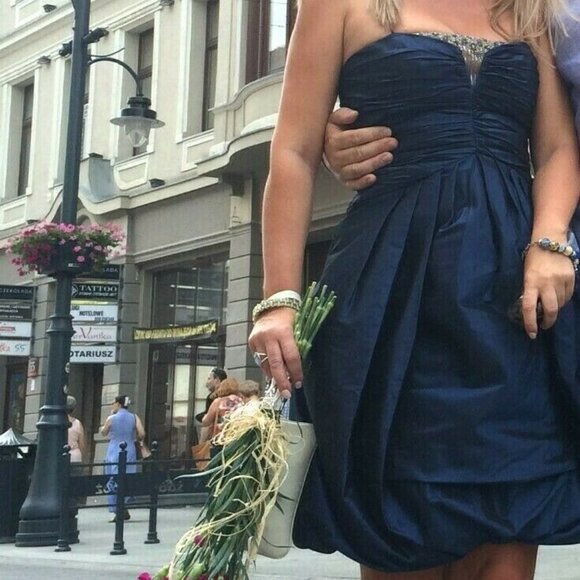 SALE Luxe Runway Dress BADGLEY MISCHKA Silk Embelished Eyecatching Designer $699 - Picture 6 of 7